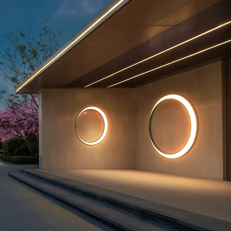 Applique Murale Extérieure Circulaire LED Luxe