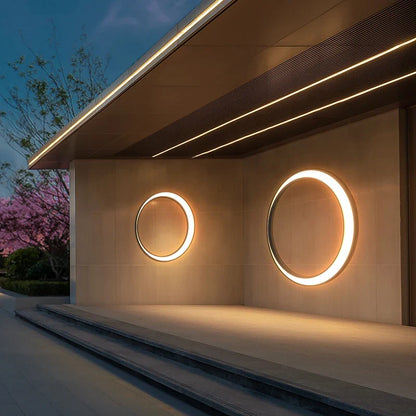 Applique Murale Extérieure Circulaire LED Luxe