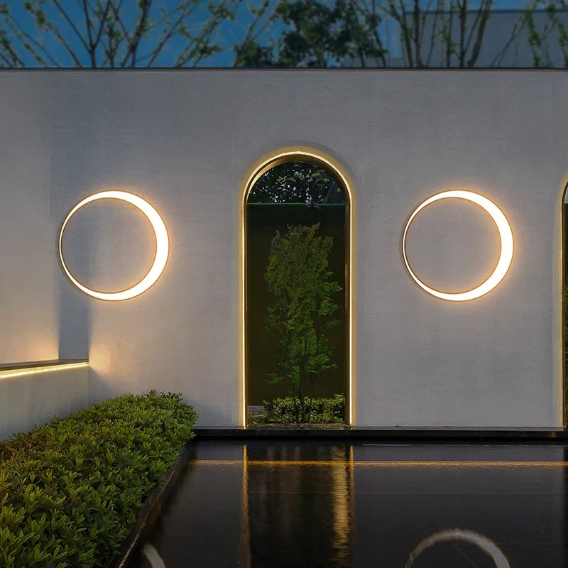 Applique Murale Extérieure Circulaire LED Luxe