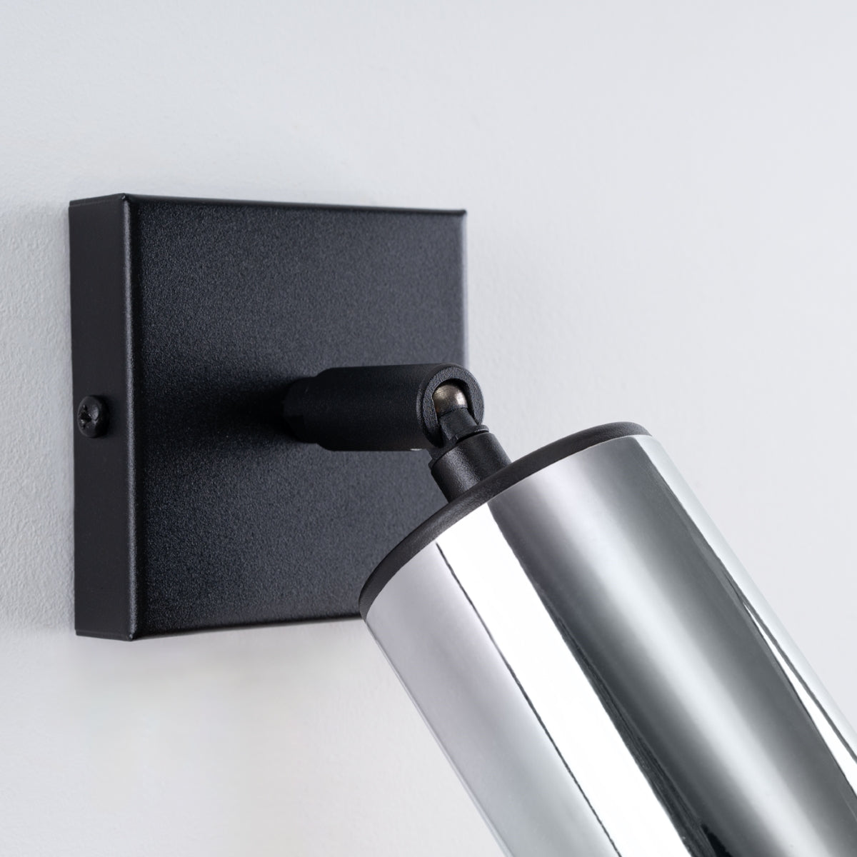 Applique Acier Luxe Noir/Chrome