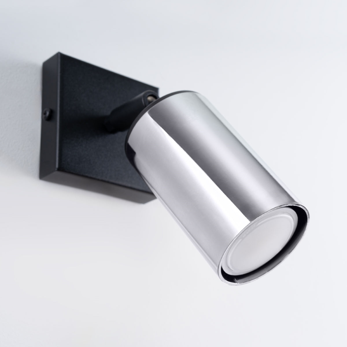 Applique Acier Luxe Noir/Chrome