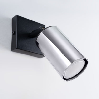 Applique Acier Luxe Noir/Chrome