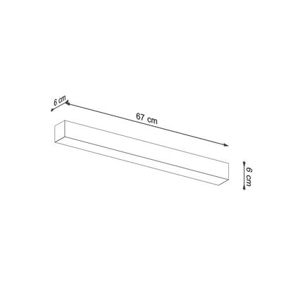 Applique Barre Moderne LED 67 cm Blanche