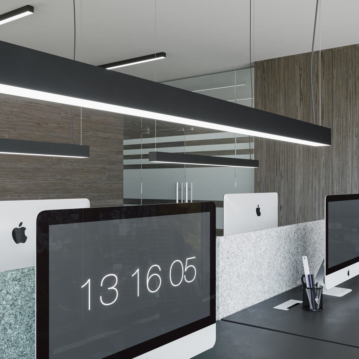 Applique Barre Moderne LED 67 cm Grise