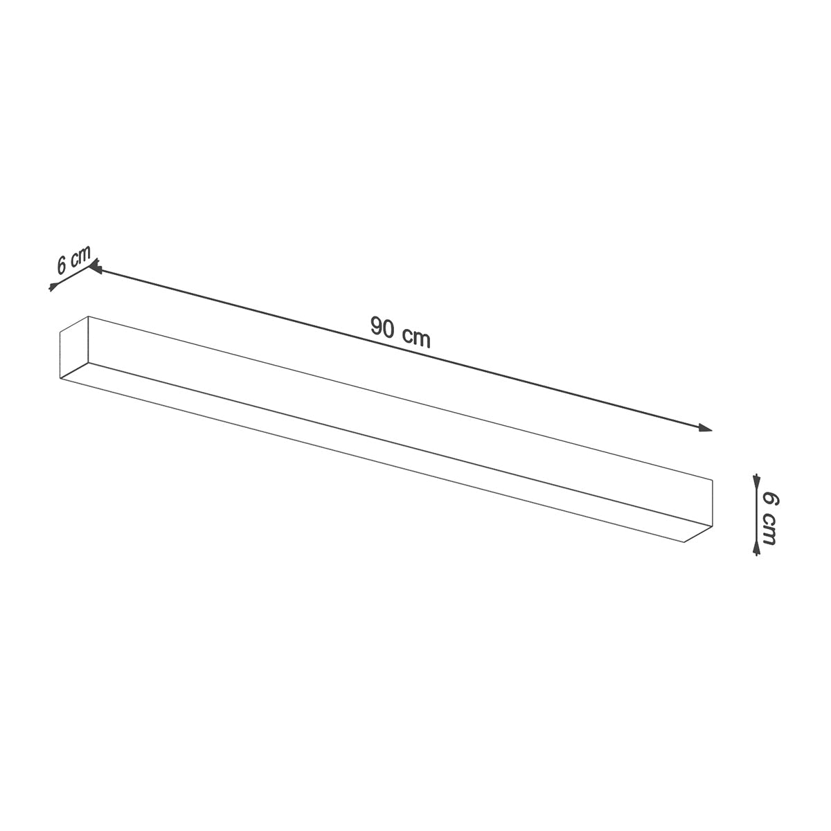 Applique Murale Linéaire LED 90 cm en Aluminium Blanc