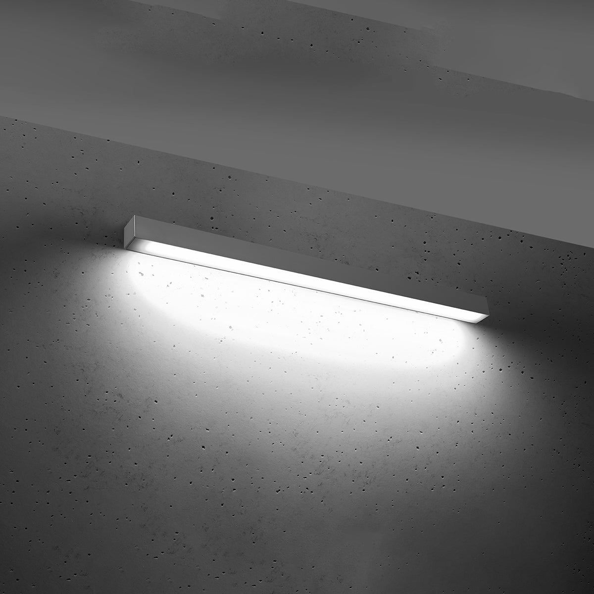Applique Murale Linéaire LED 90 cm en Aluminium Gris