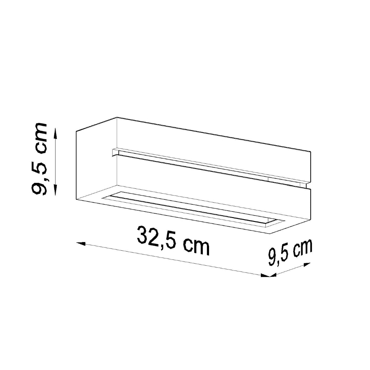 Applique Murale Bloc Horizontal en Céramique