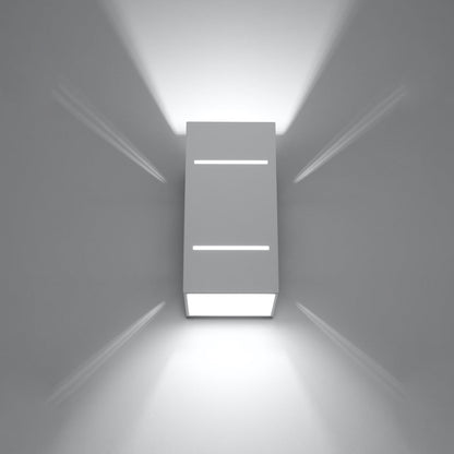 Applique Bloc Minimaliste en Aluminium Blanc