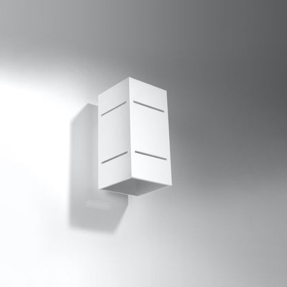 Applique Bloc Minimaliste en Aluminium Blanc