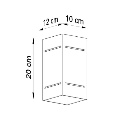 Applique Bloc Minimaliste en Aluminium Gris