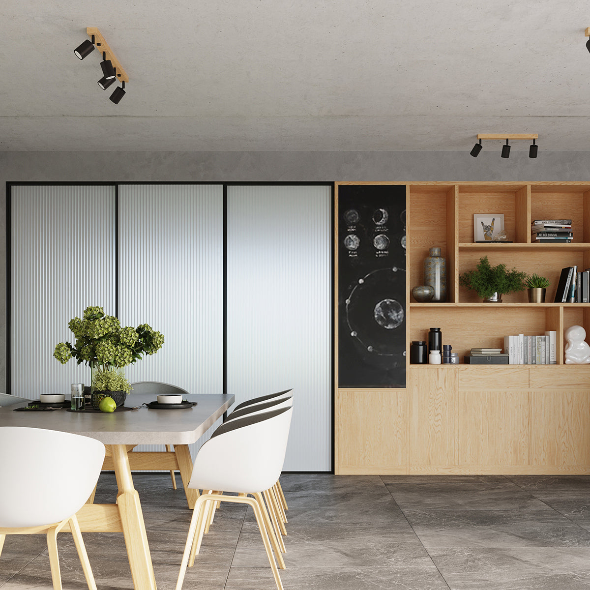 Applique Murale Orientable Bois et Métal Noir, Spot GU10