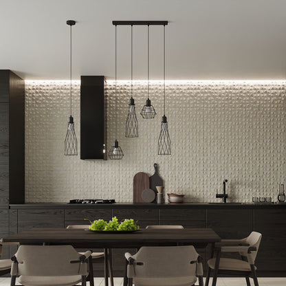 Applique Murale Cage Moderne Acier Noir