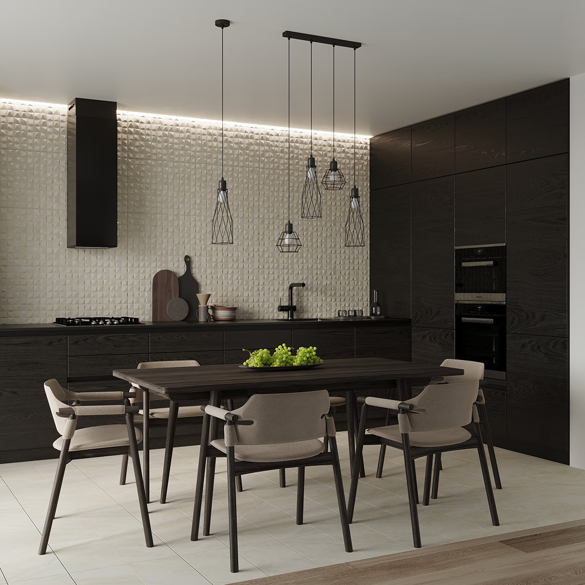 Applique Murale Cage Moderne Acier Noir