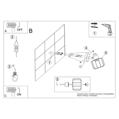 Applique Murale Cage Orientable Acier Blanc E14