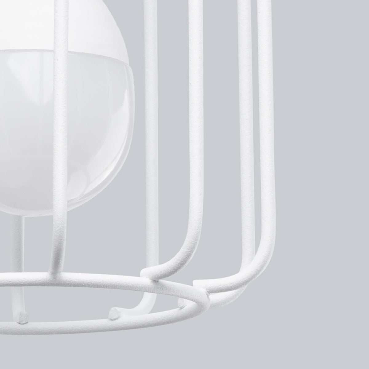 Applique Murale Cage Orientable Acier Blanc E14