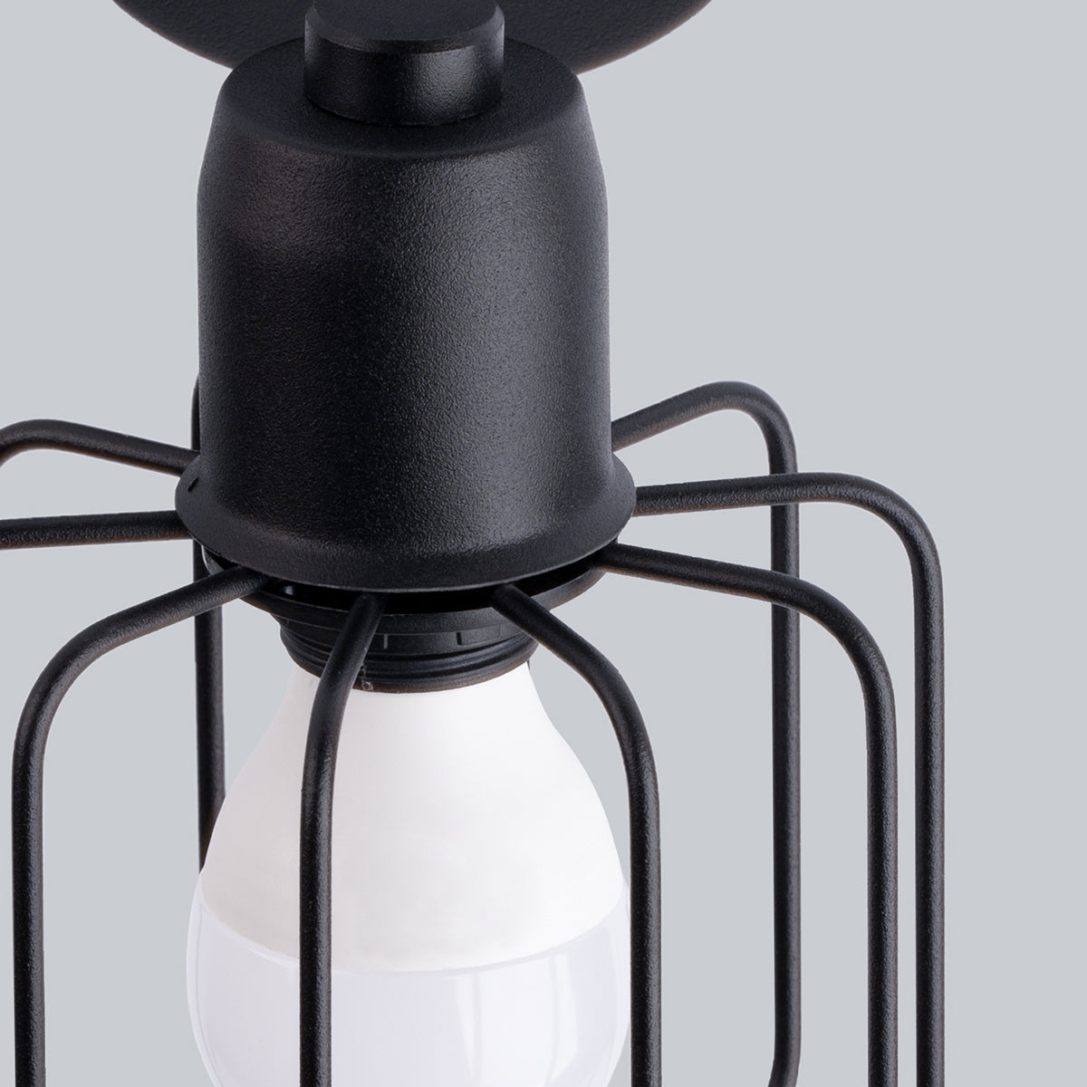 Applique Murale Cage Orientable Acier Noir E14