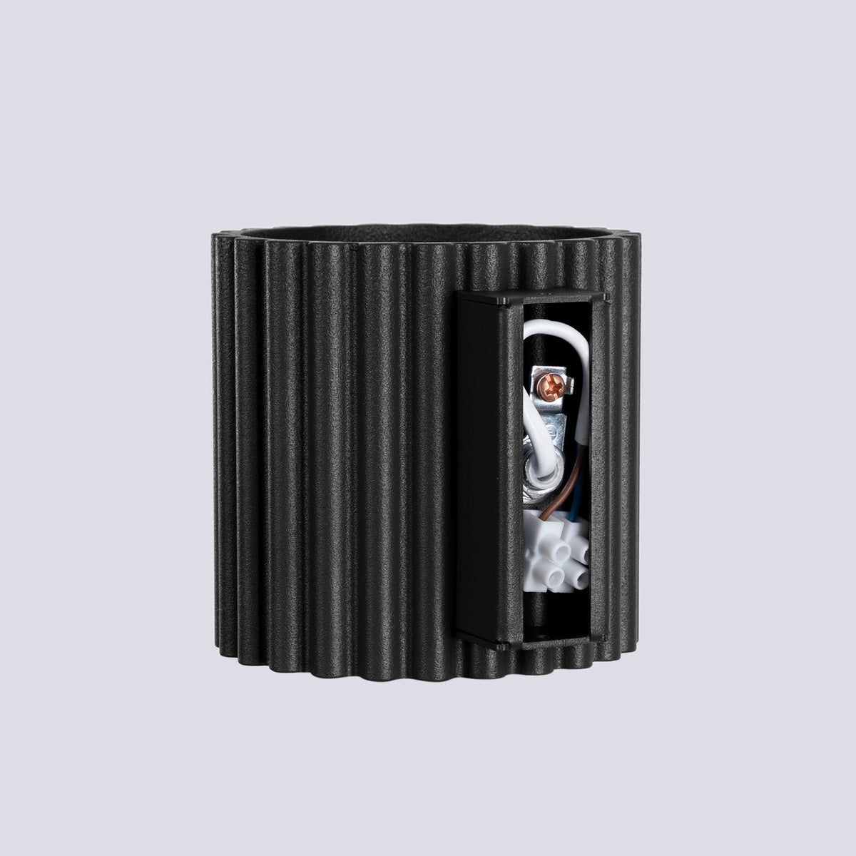 Applique Murale Aura Aluminium Cannelé Noir