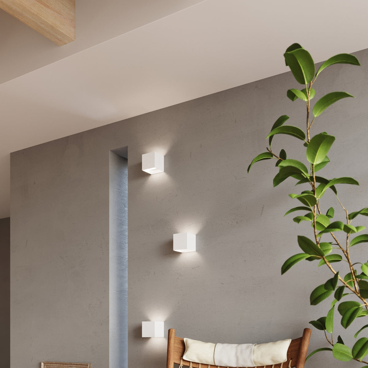 Applique Carré Blanche LED IP54