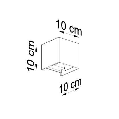 Applique Carré Blanche LED IP54