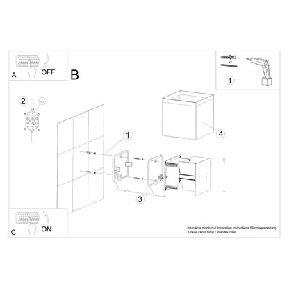 Applique Carré Blanche LED IP54