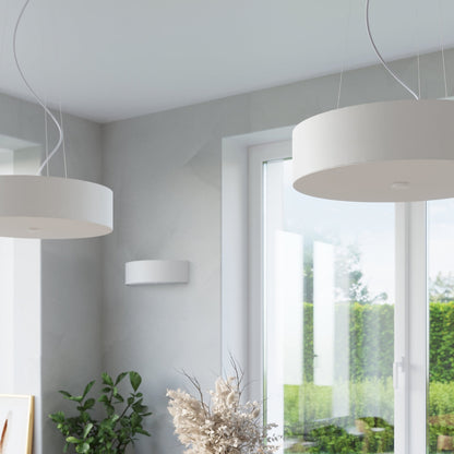Applique Cercle Plein en Tissu Blanche