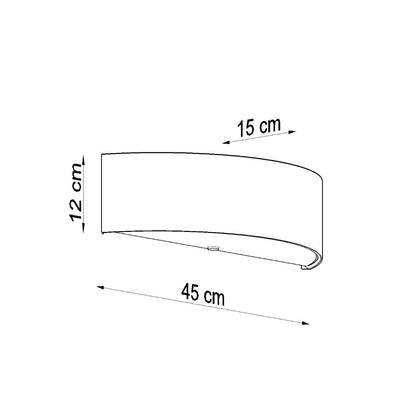 Applique Cercle Plein en Tissu Blanche