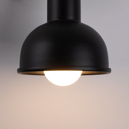 Applique Murale Cloche Réglable Elba Noir en Acier