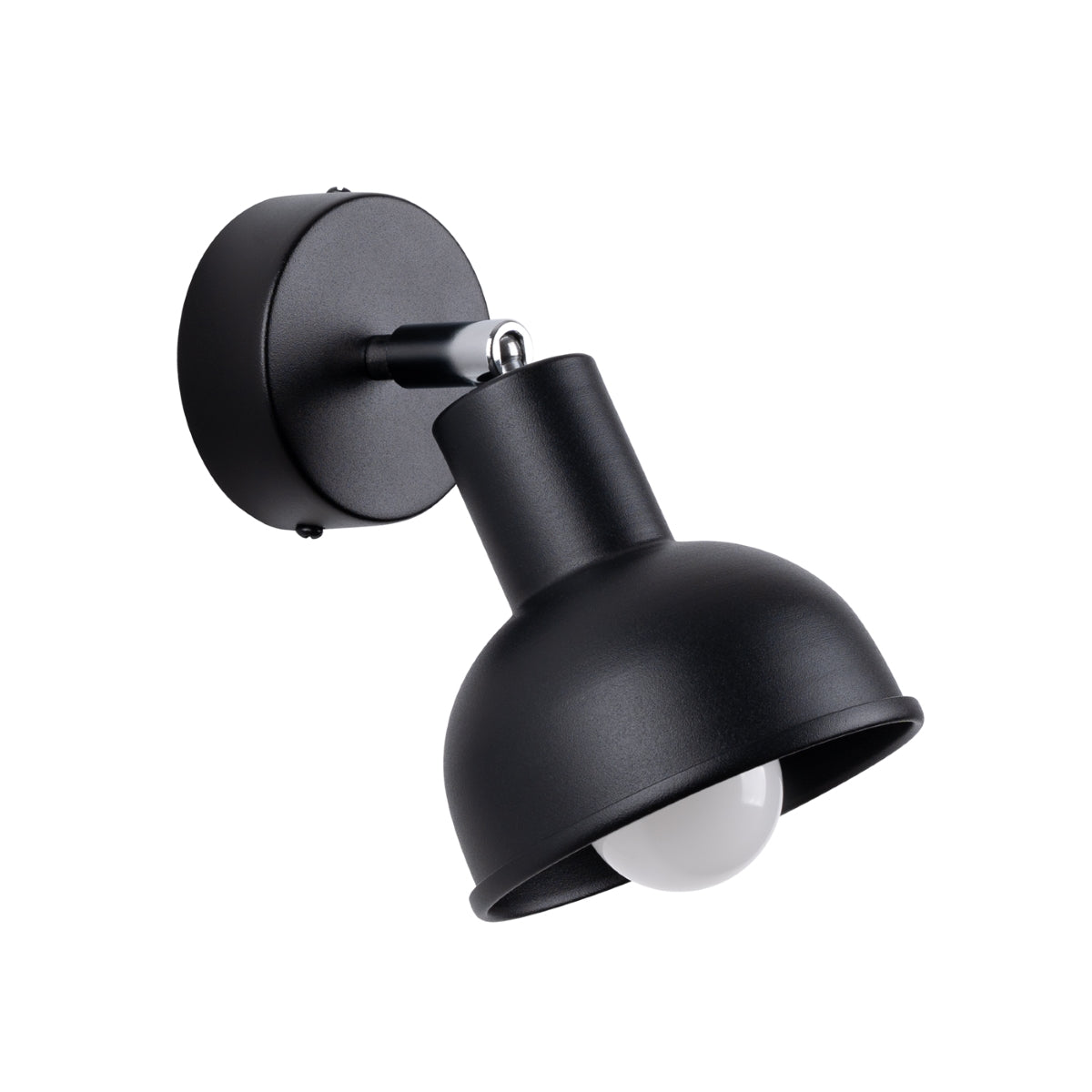 Applique Murale Cloche Réglable Elba Noir en Acier
