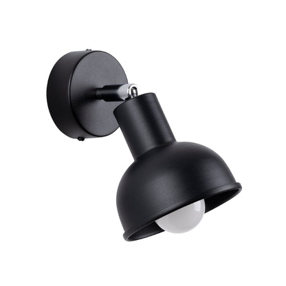 Applique Murale Cloche Réglable Elba Noir en Acier