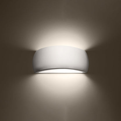 Applique Murale Coquille Céramique Vernie Blanc Brillant