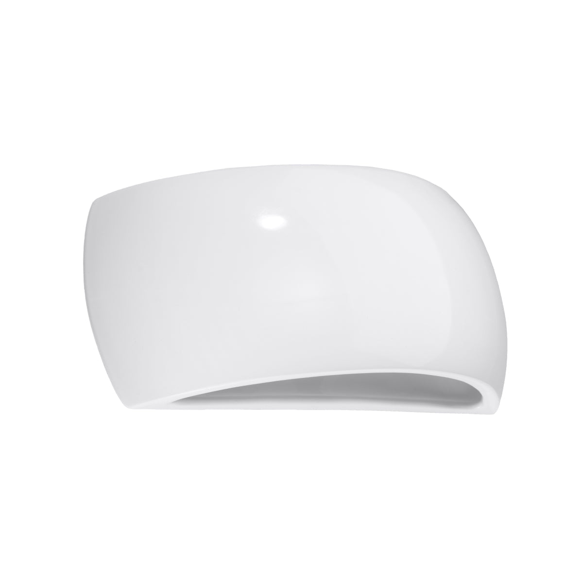 Applique Murale Coquille Céramique Vernie Blanc Brillant