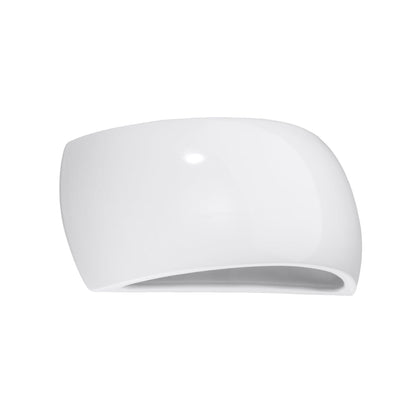Applique Murale Coquille Céramique Vernie Blanc Brillant
