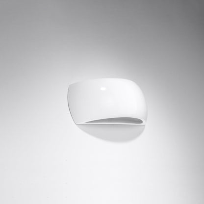 Applique Murale Coquille Céramique Vernie Blanc Brillant