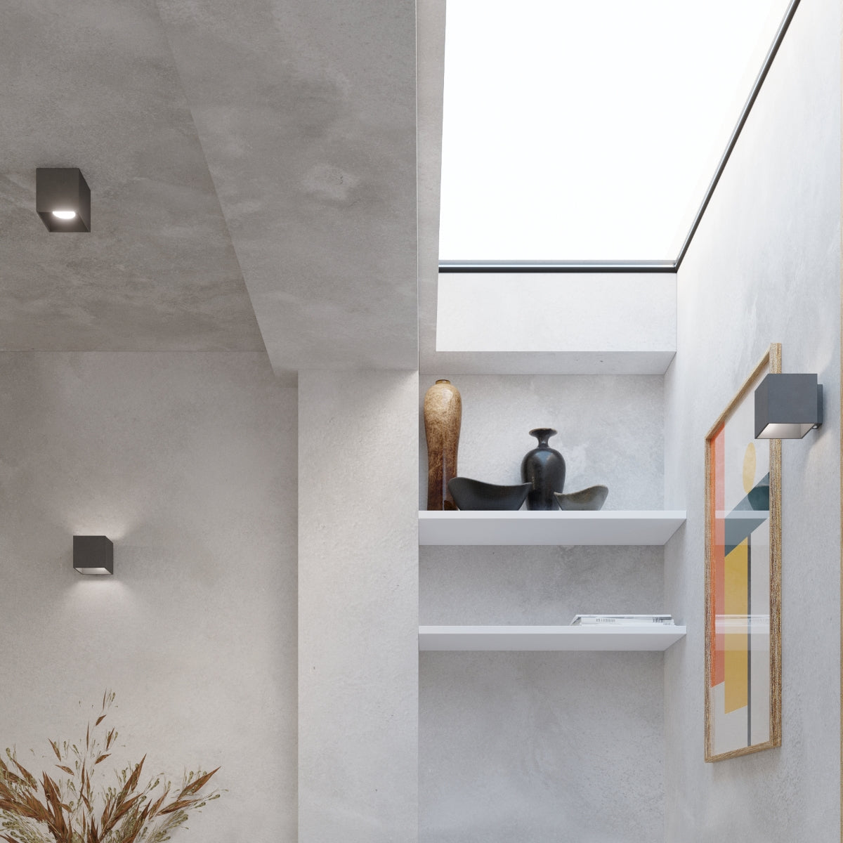 Applique Murale Cube LED Anthracite