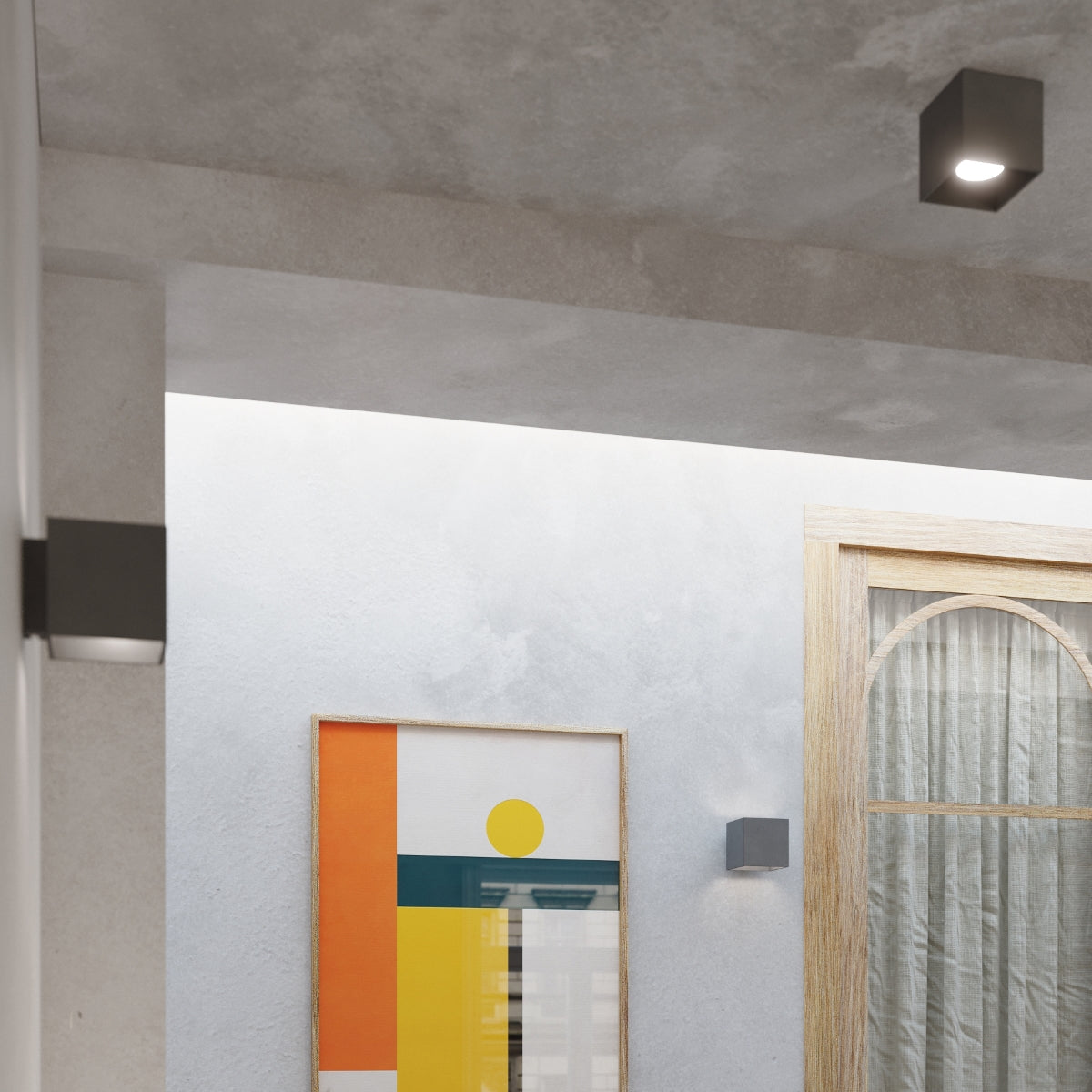 Applique Murale Cube LED Anthracite
