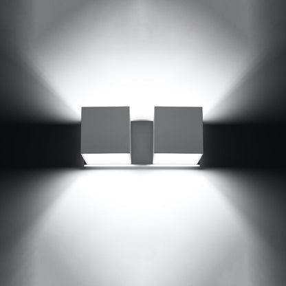 Applique Murale Cube LED 2 Feux Blanche