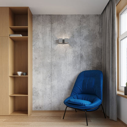 Applique Murale Cube LED 2 Feux Grise