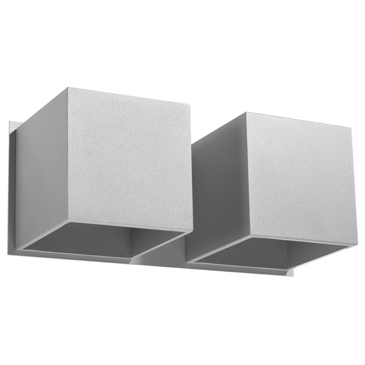 Applique Murale Cube LED 2 Feux Grise