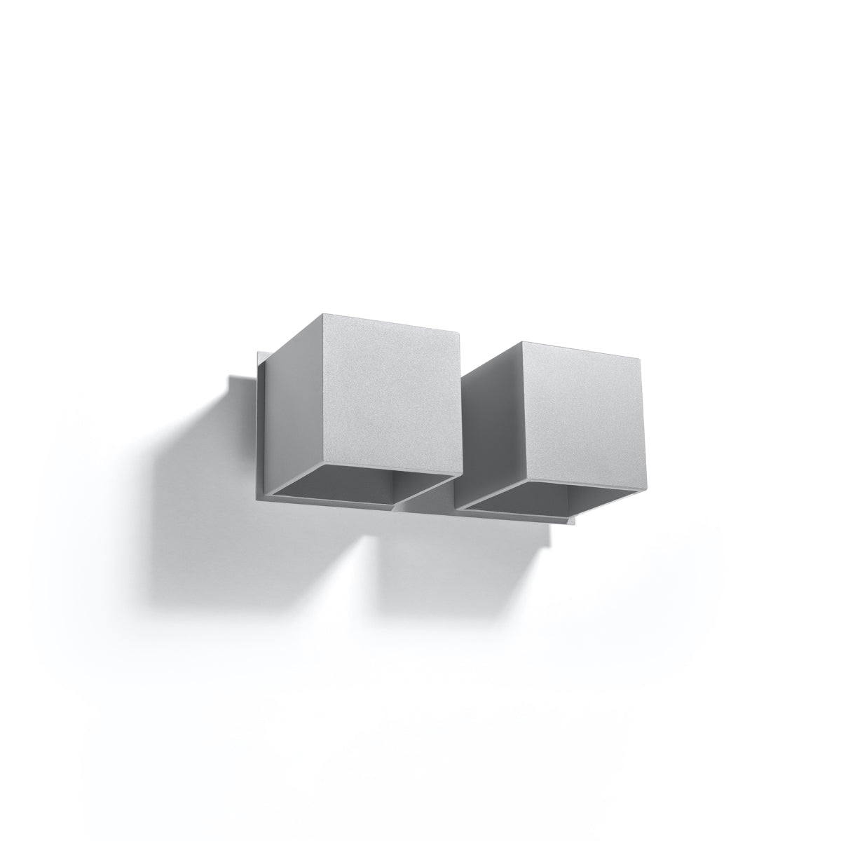 Applique Murale Cube LED 2 Feux Grise
