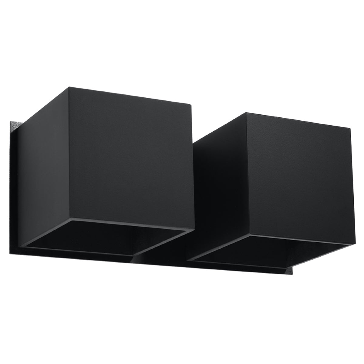 Applique Murale Cube LED 2 Feux Noire