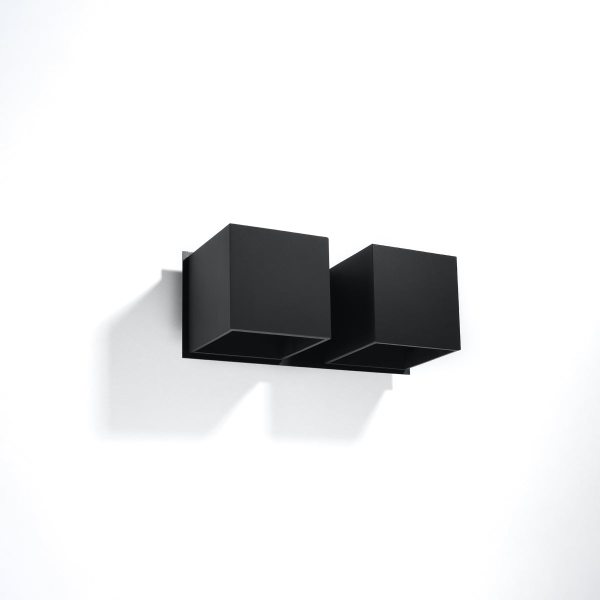 Applique Murale Cube LED 2 Feux Noire