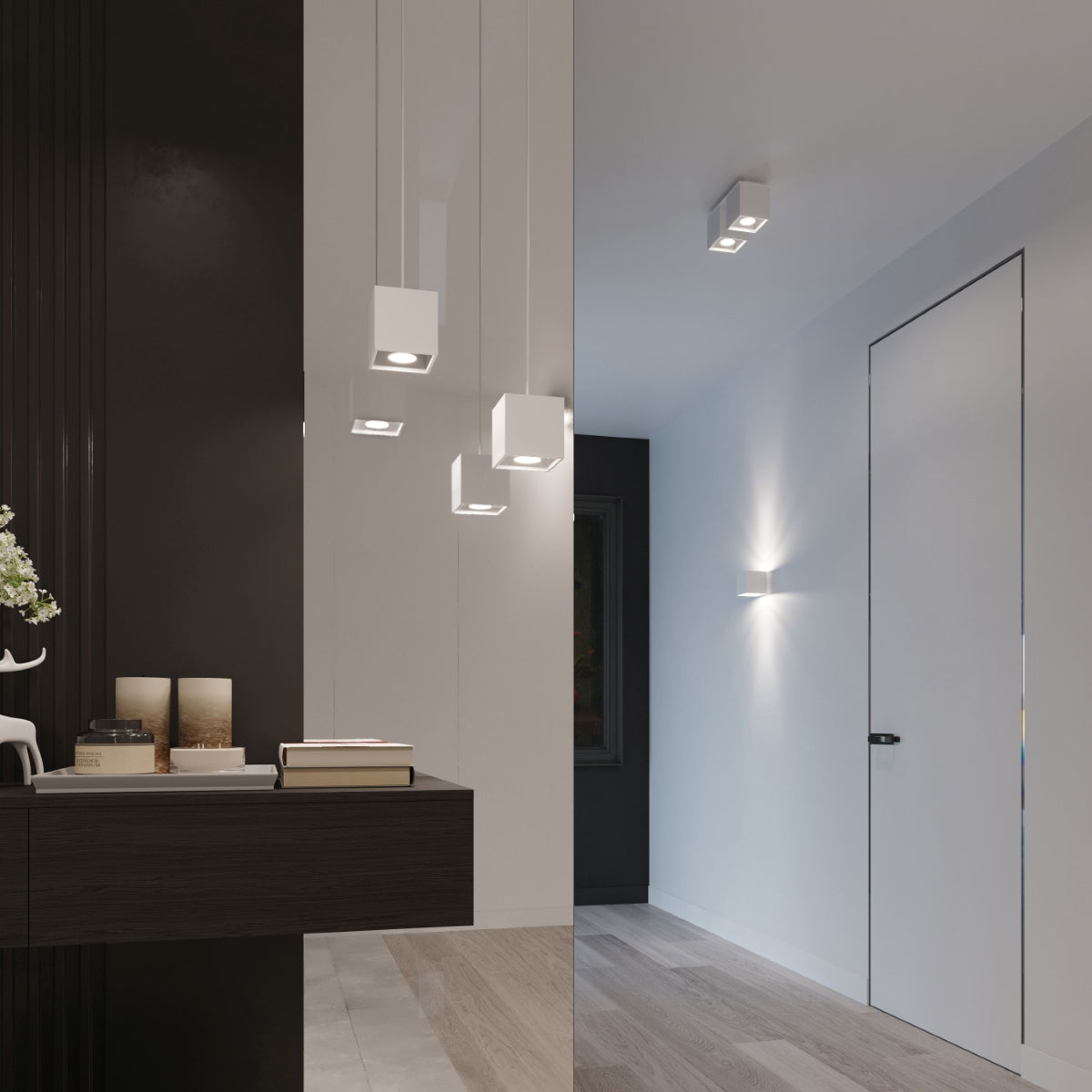 Applique Murale Cube LED Blanche