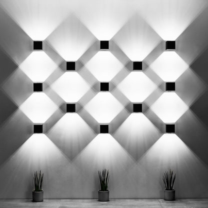Applique Murale Cube LED Grise