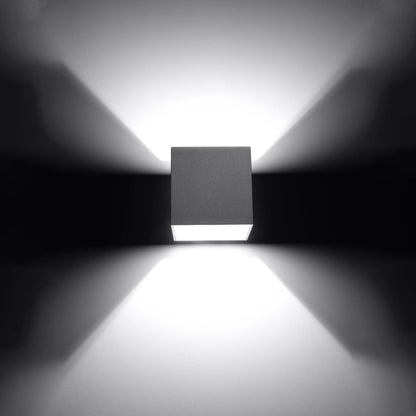 Applique Murale Cube LED Grise