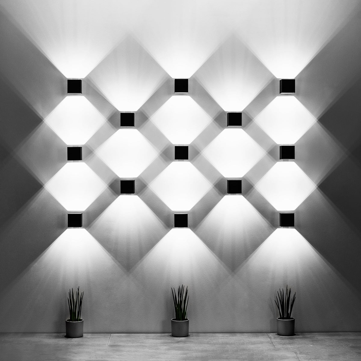 Applique Murale Cube LED Noire