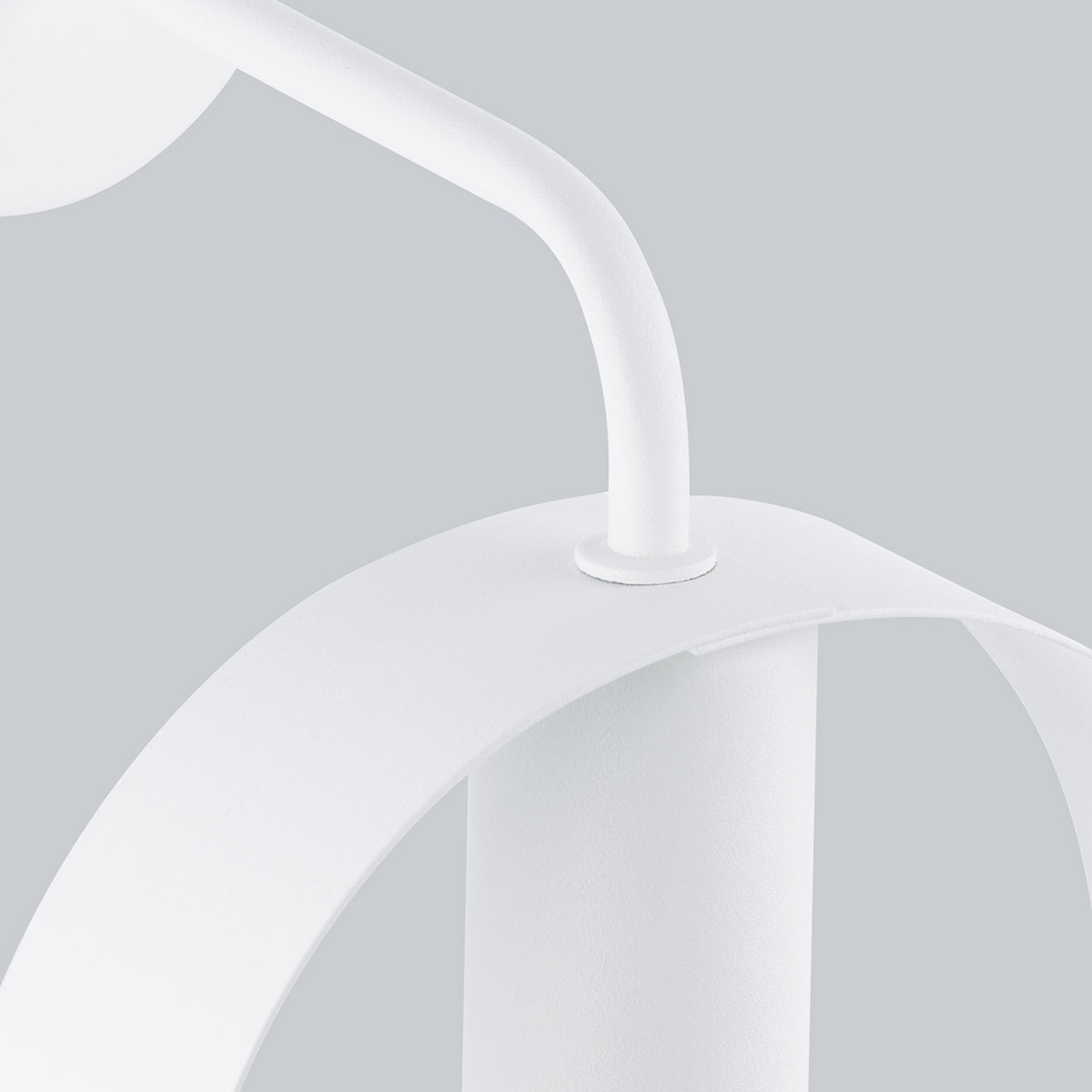 Applique Murale Cyclone Anneau Acier Blanc
