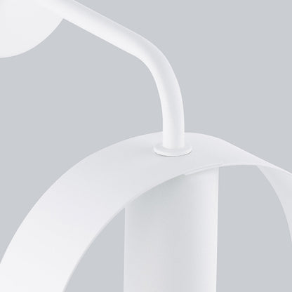 Applique Murale Cyclone Anneau Acier Blanc