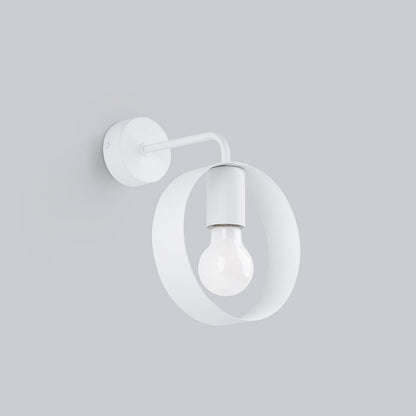 Applique Murale Cyclone Anneau Acier Blanc