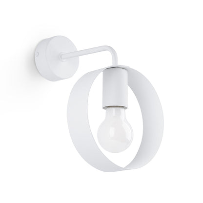 Applique Murale Cyclone Anneau Acier Blanc