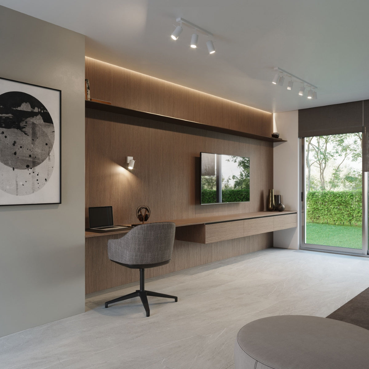 Applique Murale Directionnelle LED Acier Blanc avec Interrupteur